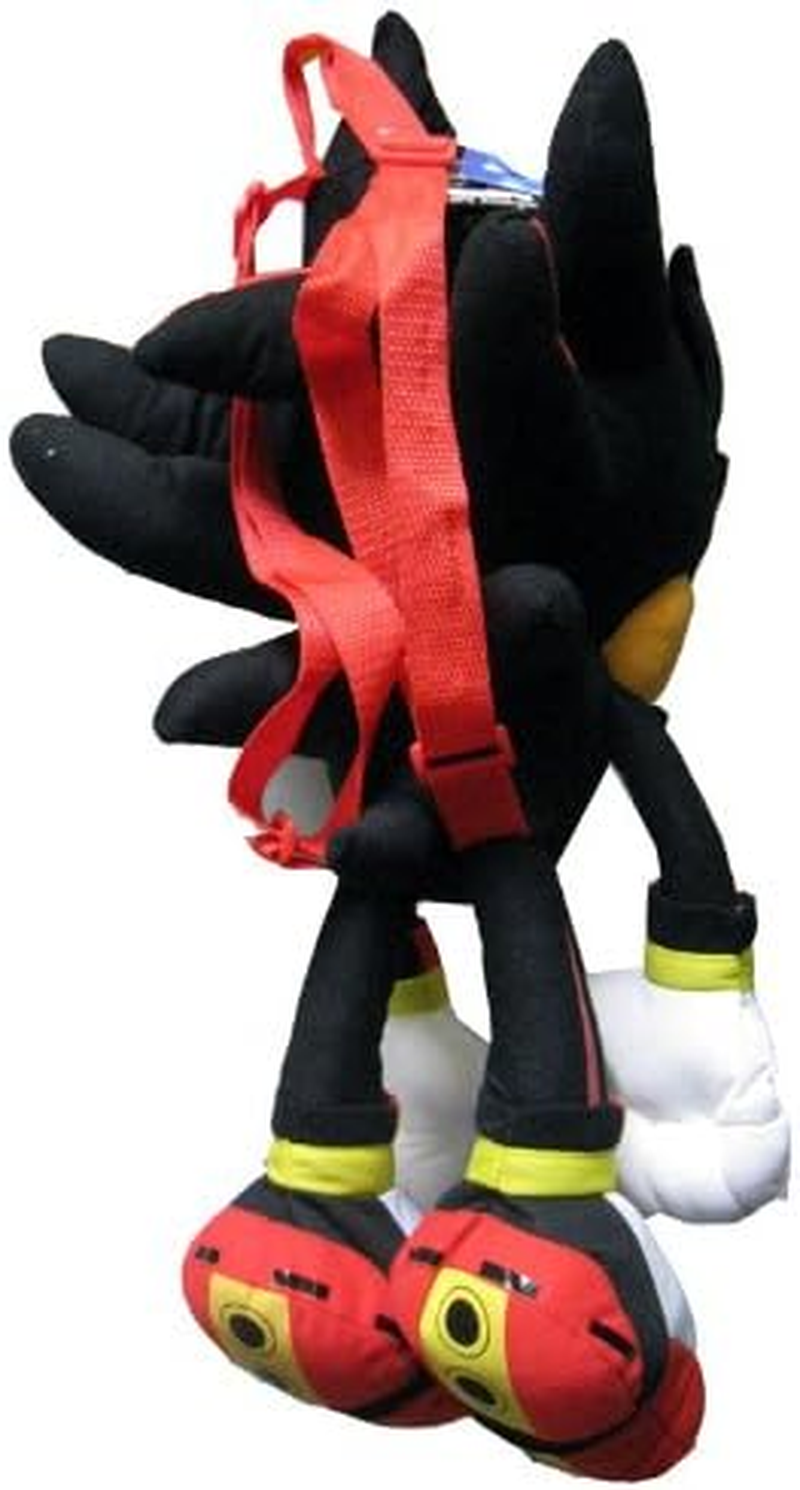 Sonic the Hedgehog Doll Plush Backpack - Shadow Backpack Black (24 Inch) image number 1