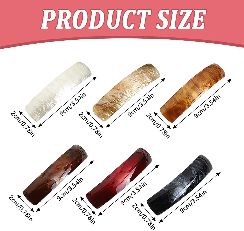 XFSRG Hair Clips Women'S Hair Clip Ombre Design Striped Colour Gradient Rectangular Feather Suitable for Half up Hair image number 4