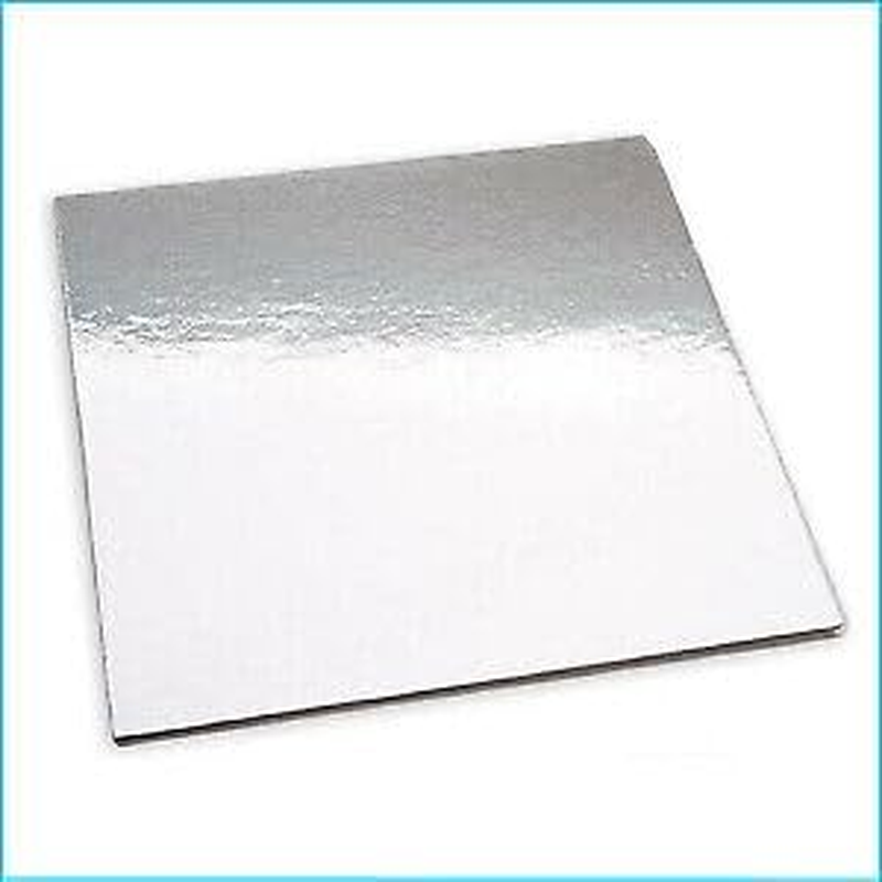 Leona Co Cake Boards, Silver Cake Boards 20/25Cm Square, 2 Pack Food-Graded Cardboard Cake Base, Waterproof and Oil-Proof Cake Boards for Cake DIY, Dessert and Crafts Display (25Cm) image number 1