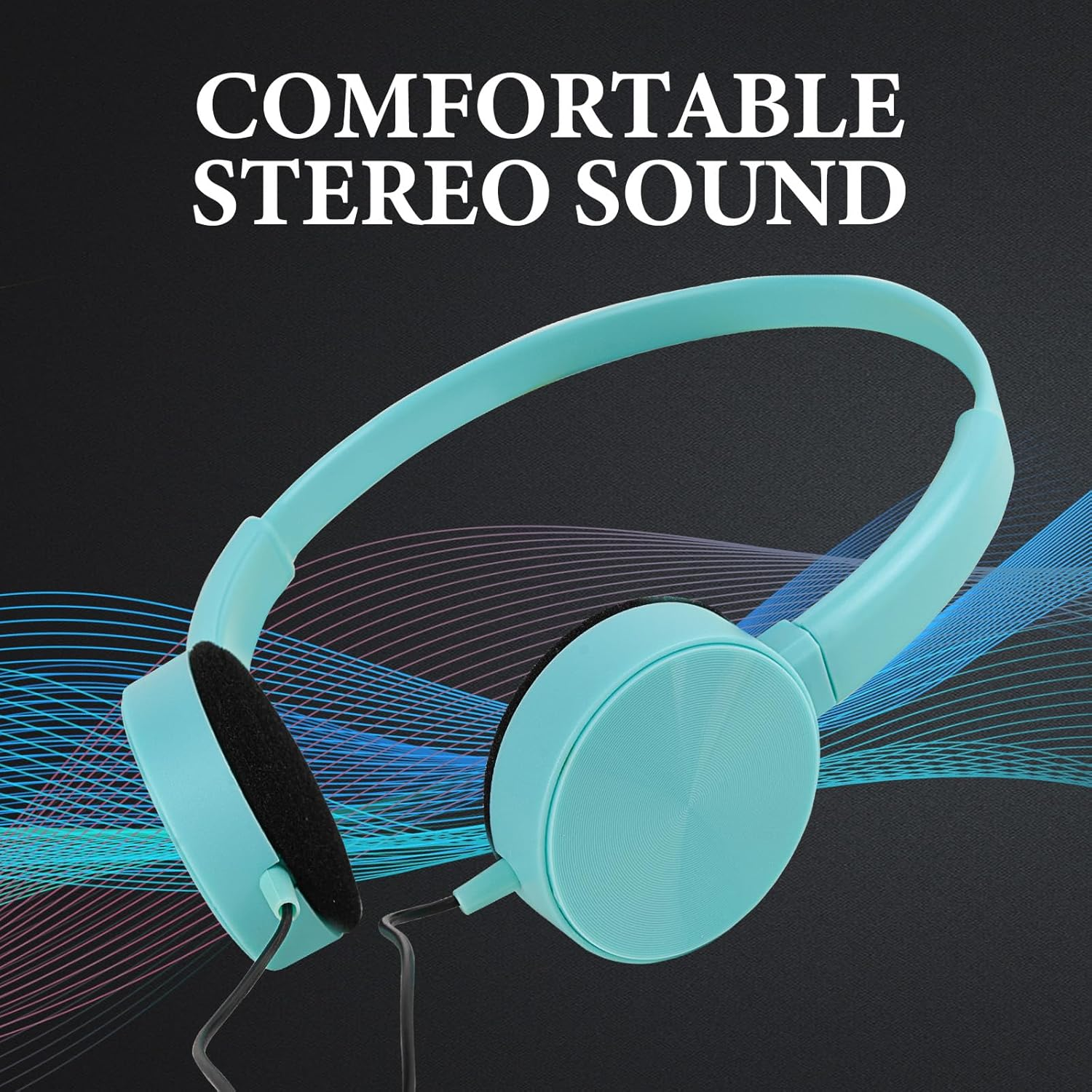 Geekria 24 Pack Wired Headphones for Classroom Adjustable On-Ear Headphones, Kids Headphones Wholesale Children On-Ear Headset for Schools, Student, Libraries, Computer Lab, Bulk Pack image number 5