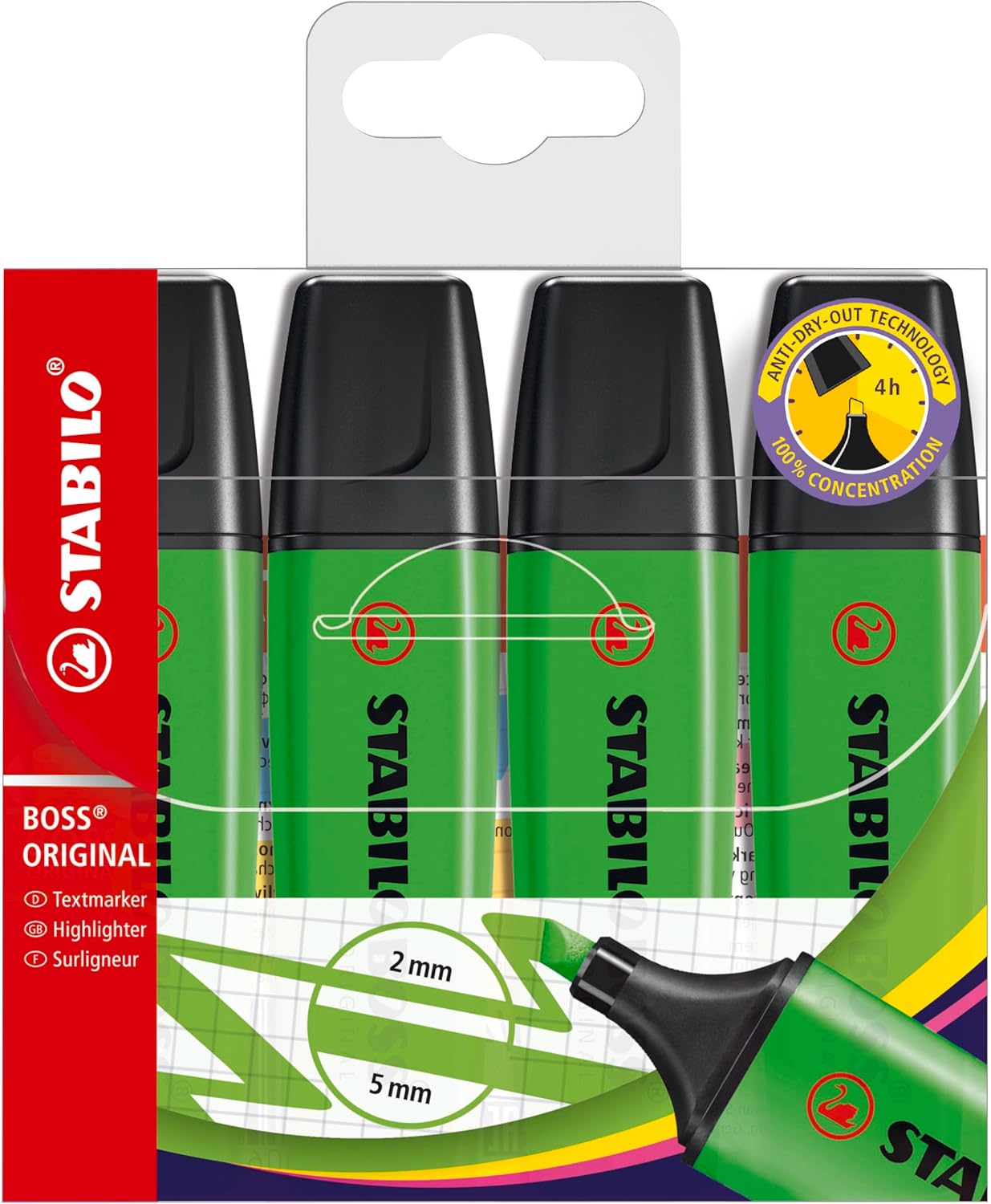 STABILO BOSS ORIGINAL Pastel - Wallet of 4 - Assorted Colours