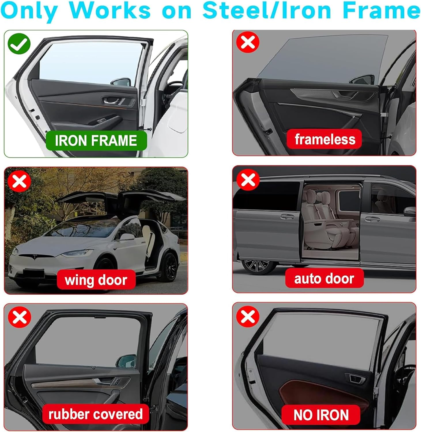 2 Pack Magnetic Car Window Shades - 28X18.7 Inch Dual Layer Sunshade,Universal Blackout & See-Through for Baby/Kid/Pet Protection (10 Strong Magnets,Side/Rear Window) image number 1