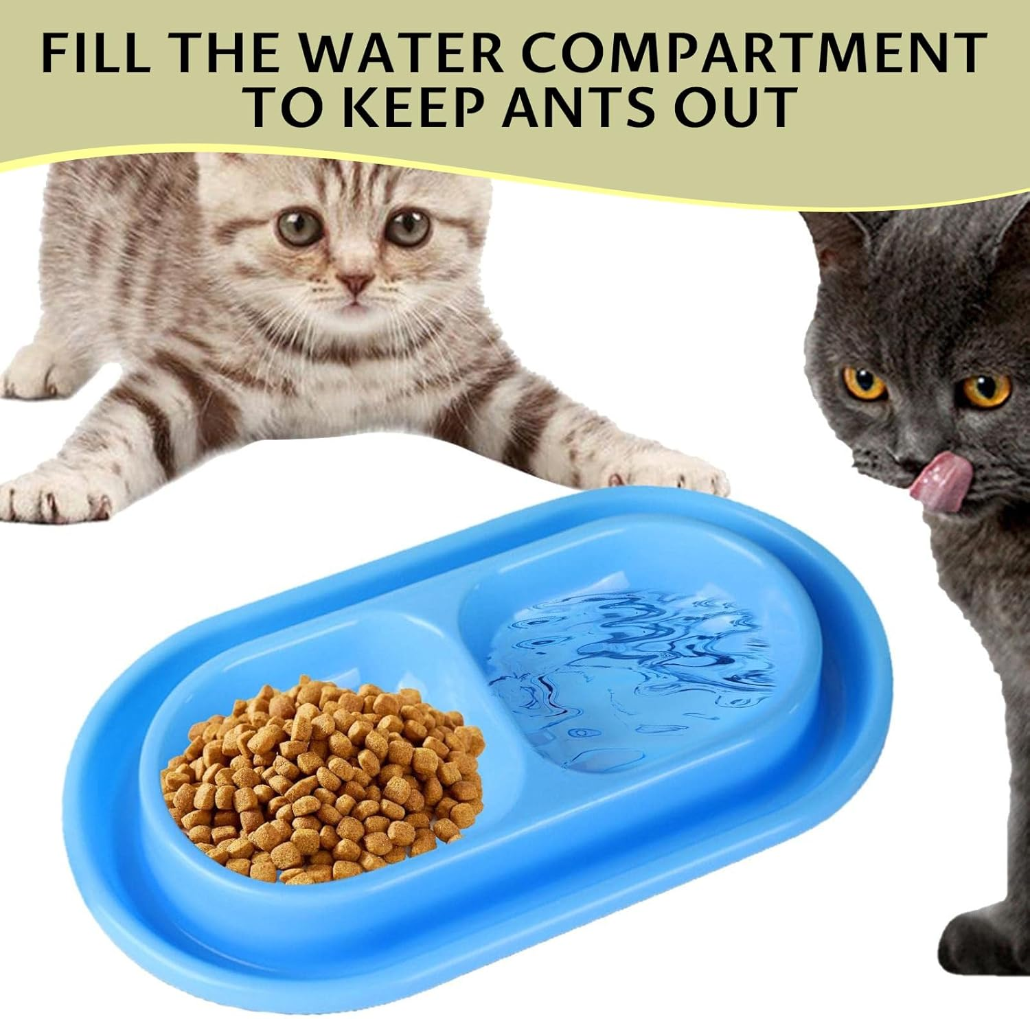 Velmoriah Ant Proof Cat Dog Food Bowl, 25Oz/4Cups Non-Slip Pet Water and Food Bowls, Dog Feeding Bowl Pet Food Dish for Dogs Cats image number 6