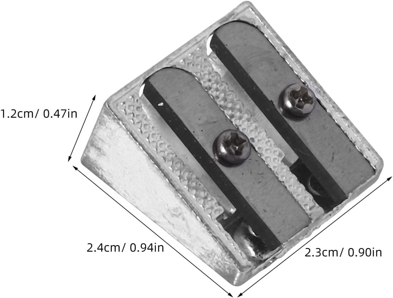 SEWACC 12Pcs Aluminum Alloy Manual Pencil Sharpeners Double Handheld Design for School Office Supplies and Stylish with Thickness for Smooth Sharpening Effect image number 1