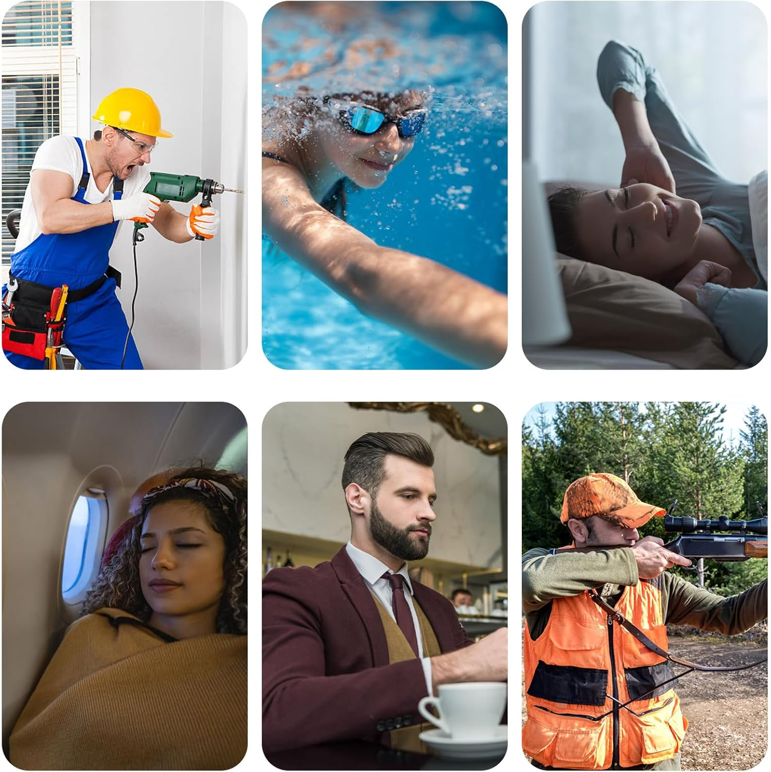 Quiet Ear Plug for Sleeping, Upgrade Sleep Earplugs Noise Cancelling with Storage Case, Soft Silicone Noise Reduction Earplugs for Block Snoring, Travel, Sports, Swimming, Motorcycles [XS/S/M/L] image number 2