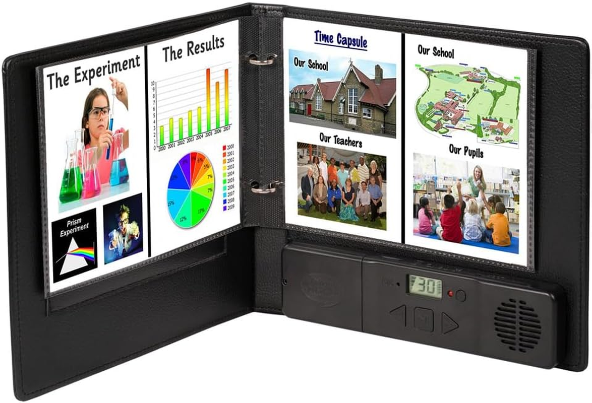 Talking Products, Voice Recordable & MP3 Talking Photo Album. 2 Hours Recording Time. Faux Leather Cover and 30 7X5" Pages. Create Your Own Memory Book or Welcome Book for Adoption (Deluxe Edition) image number 6