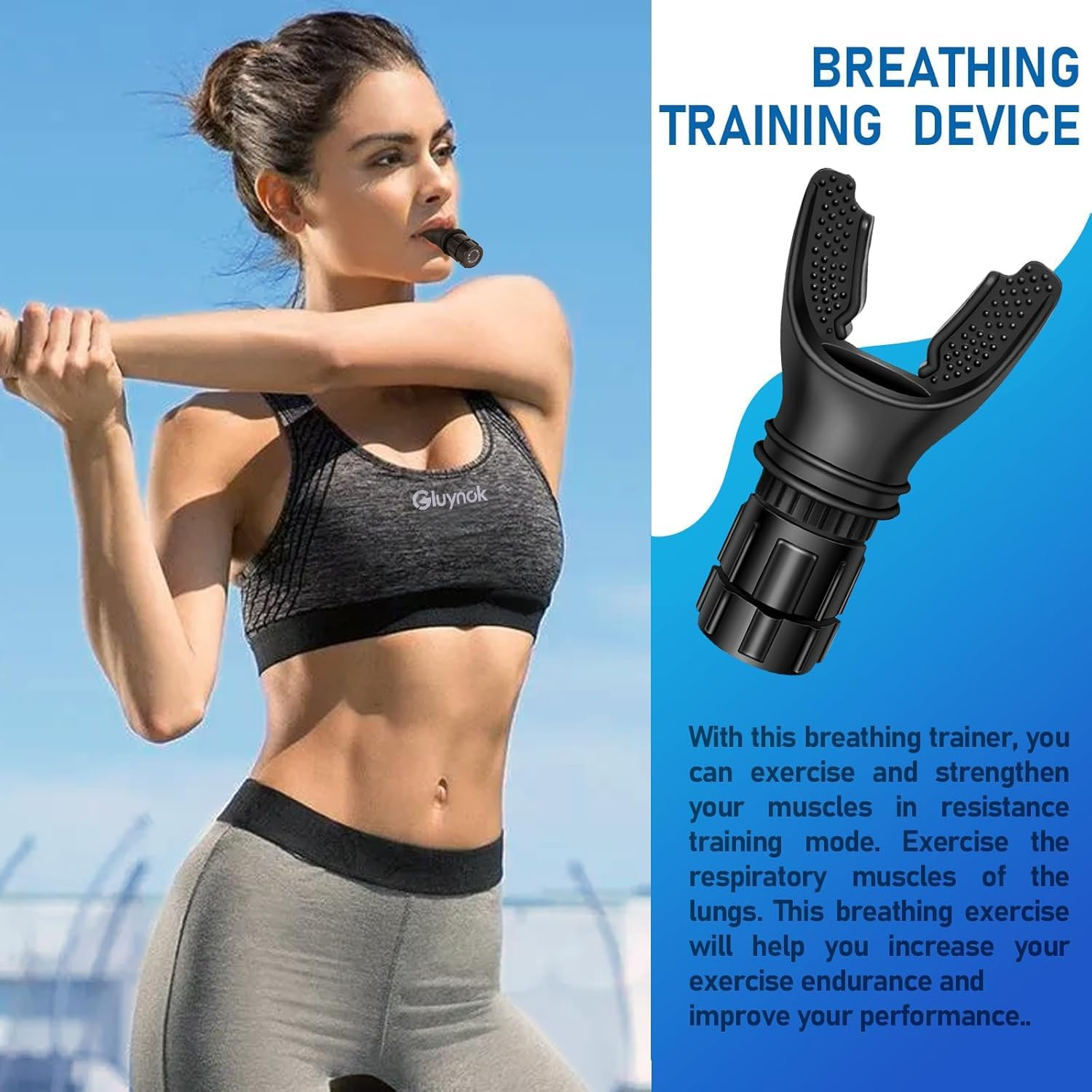 Cozioz Respiratory Trainer Compact Lung Exercise Device with Premium Silicone Adjustable Resistance Breath Trainer Portable & Easy to Clean for Lung Health image number 6