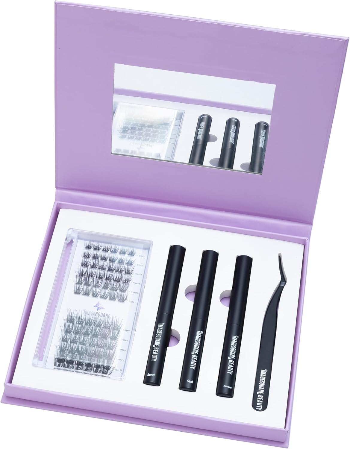 Image Square Beauty DIY Eyelash Extension Kit, Includes Eyelash Tray, Bond, Seal, Remover (Sydney) image number 1