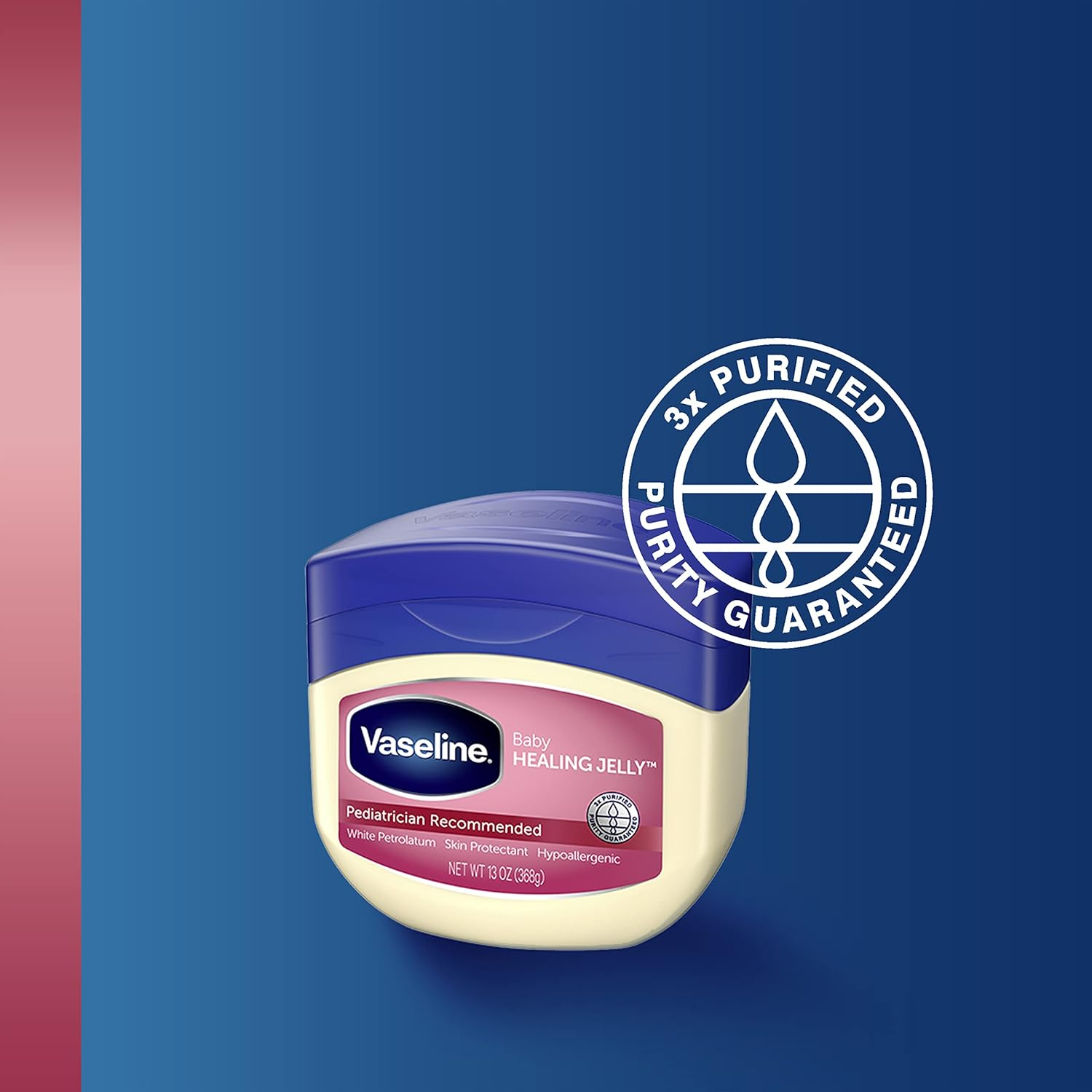 Vaseline Petroleum Jelly Baby Skincare Treats Dry Skin and Prevents Chaffed Skin from Diaper Rash Protective & Pure Hypoallergenic and Gentle on Skin 13 Oz image number 4