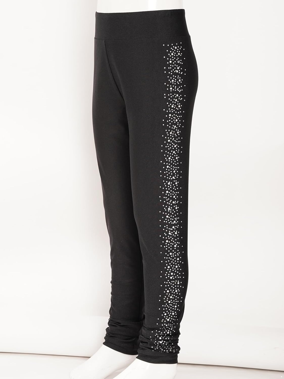 Hedmy Girl'S Figure Skating Pants Ice Skating Leggings Kids Gymnastic Yoga Workout Practice Training Tights image number 6