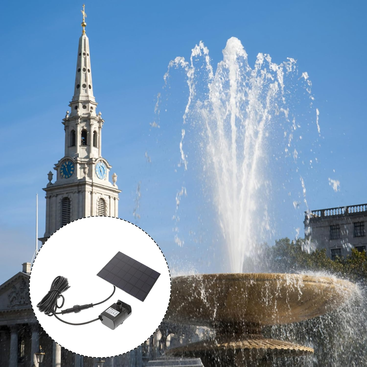 6V 0.8W Solar Pump Fountain Submersible Pump for Pool Garden Solar Water Feature image number 1