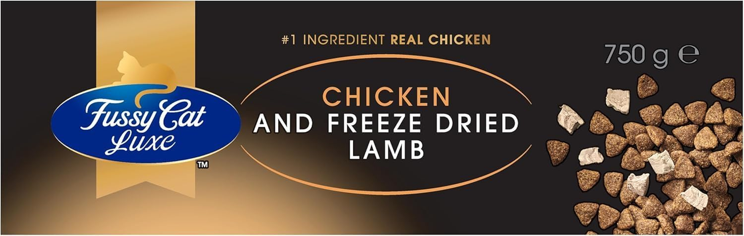 Fussy Cat Luxe Dry Cat Food, Chicken and Freeze Dried Lamb 750G - Real Chicken & Freeze-Dried Lamb for Premium Taste, 34% Protein & Complete Nutrition image number 4