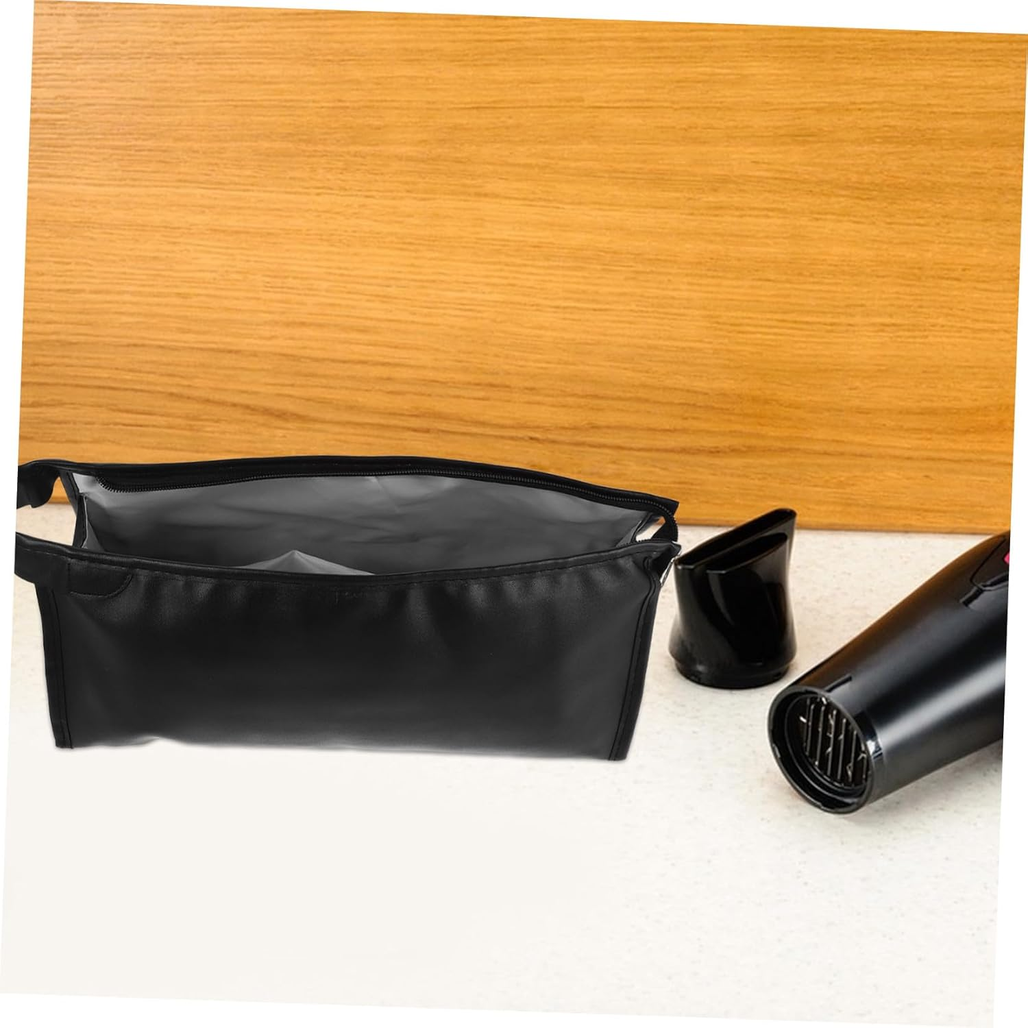 Gatuida Compact Hair Dryer Organizer Travel Storage Bag PU Protective Case for Dryer and Curling Iron with Multiple Compartments Portable Hair Tool Carrying Case for Travel and Gym Use image number 6