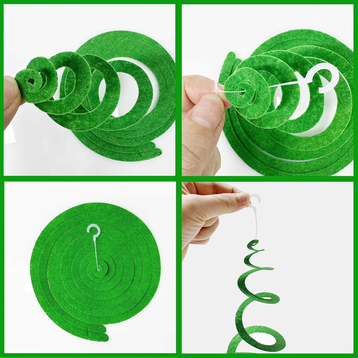 36Pcs Colorful Hanging Swirl Decorations Felt Swirl Streamer Spiral Ceiling Garland for Birthday Baby Shower Wedding Bridal Shower Rainbow Carnival Fiesta Festival Pride Party Decorations Supplies image number 6