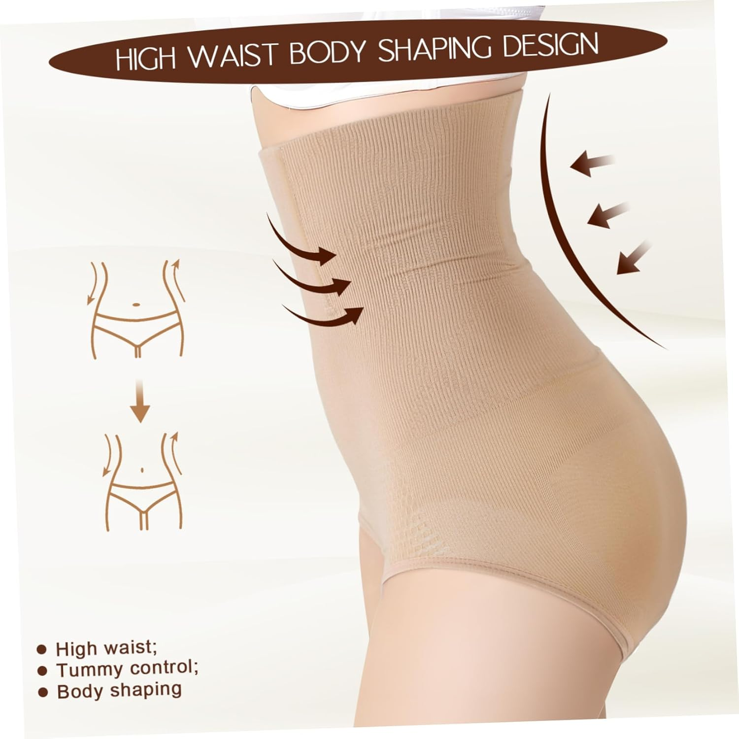 Beavorty High Waist Sculpting Underwear for Postpartum Comfortable Fit Supportive Shorts image number 6