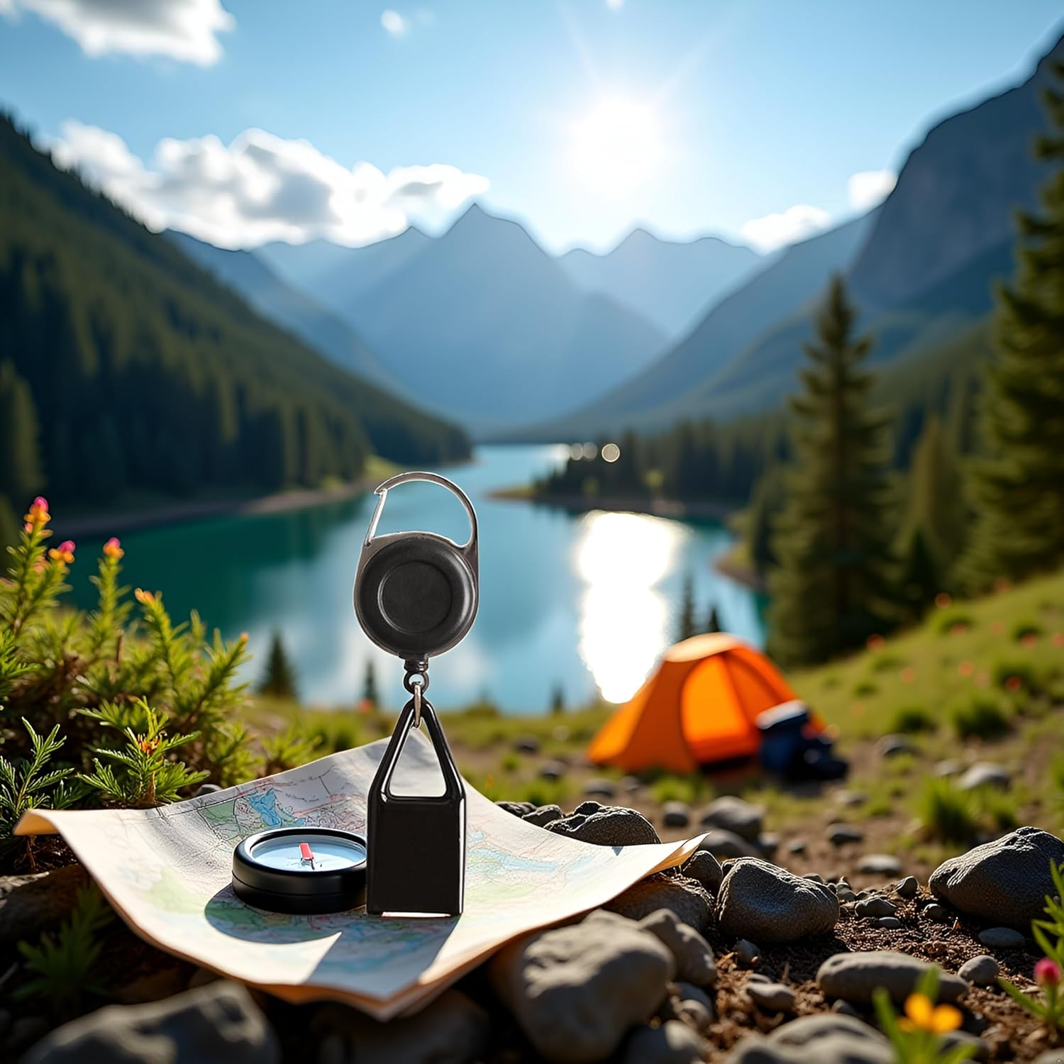 2Pcs Lighter Clip,Retractable Lighter Belt,Anti Lost Retractable Lighter Cover,Keychain Belt,Lighter Leash for Fishing Hiking,Lighter Protective Cover for Camping,Lighter Leash image number 2