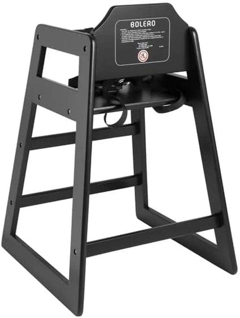 Bolero Wooden High Chair, Black image number 3
