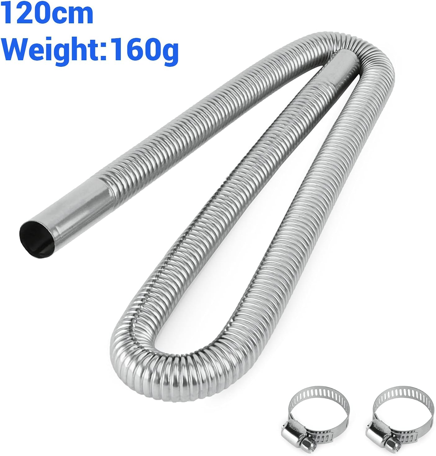 1 Inch Stainless Steel Exhaust Pipe Parking Air Heater Fuel Tank Diesel Gas Vent Hose Length 120CM image number 4