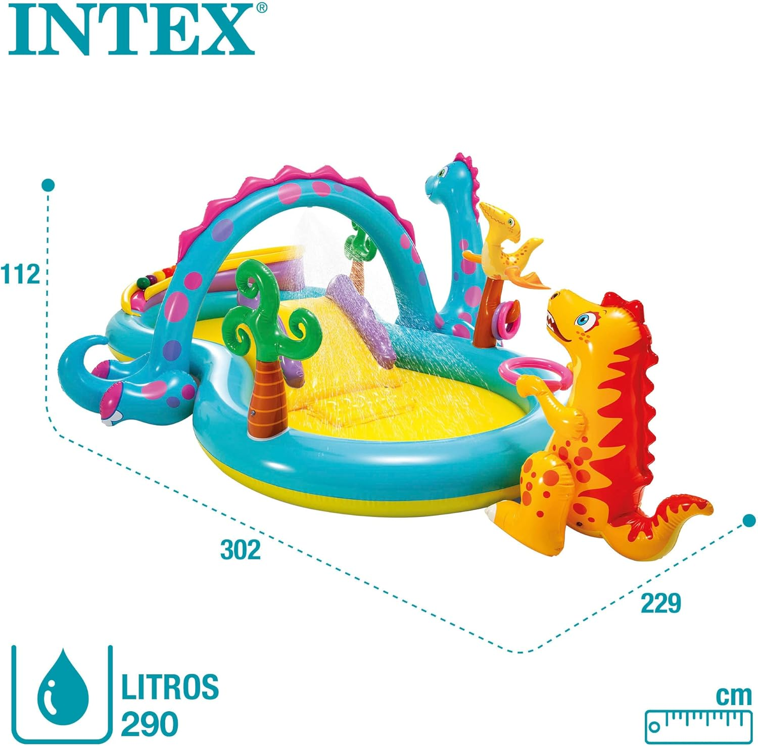 INTEX 57135NP - Dinoland Play Center, Ages 2+, 3.02Mx2.29Mx1.12M image number 1
