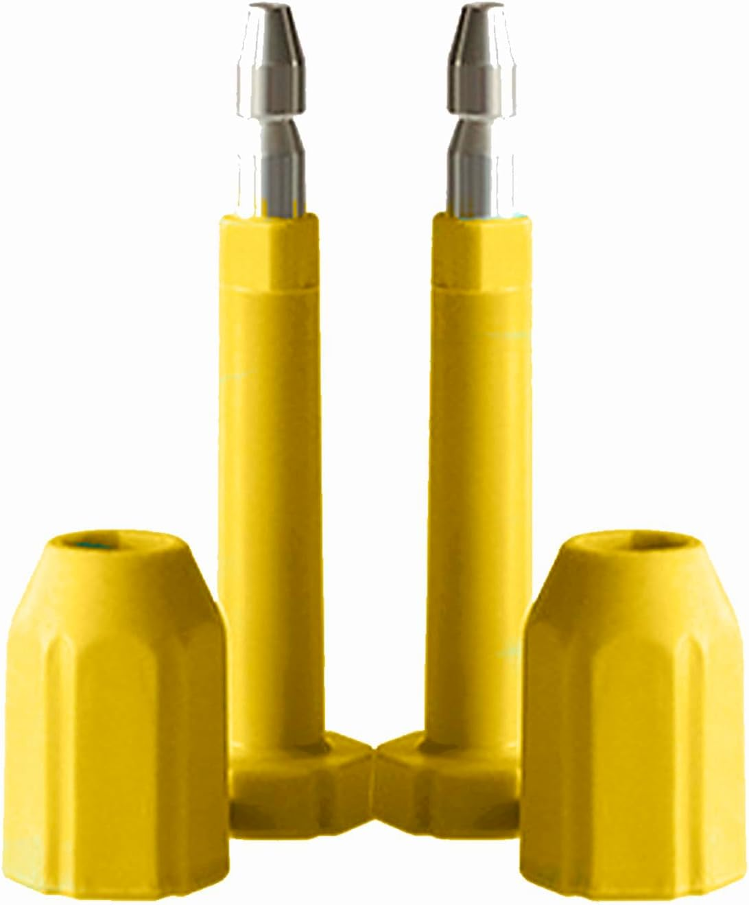 100-Pack High Security Bolt Seals, Tamper-Evident Shipping Seals with Serial Number, ISO 17712 Certified, One-Time Use Yellow Container Seals for Trailer, Truck, Train, Cargo Containers