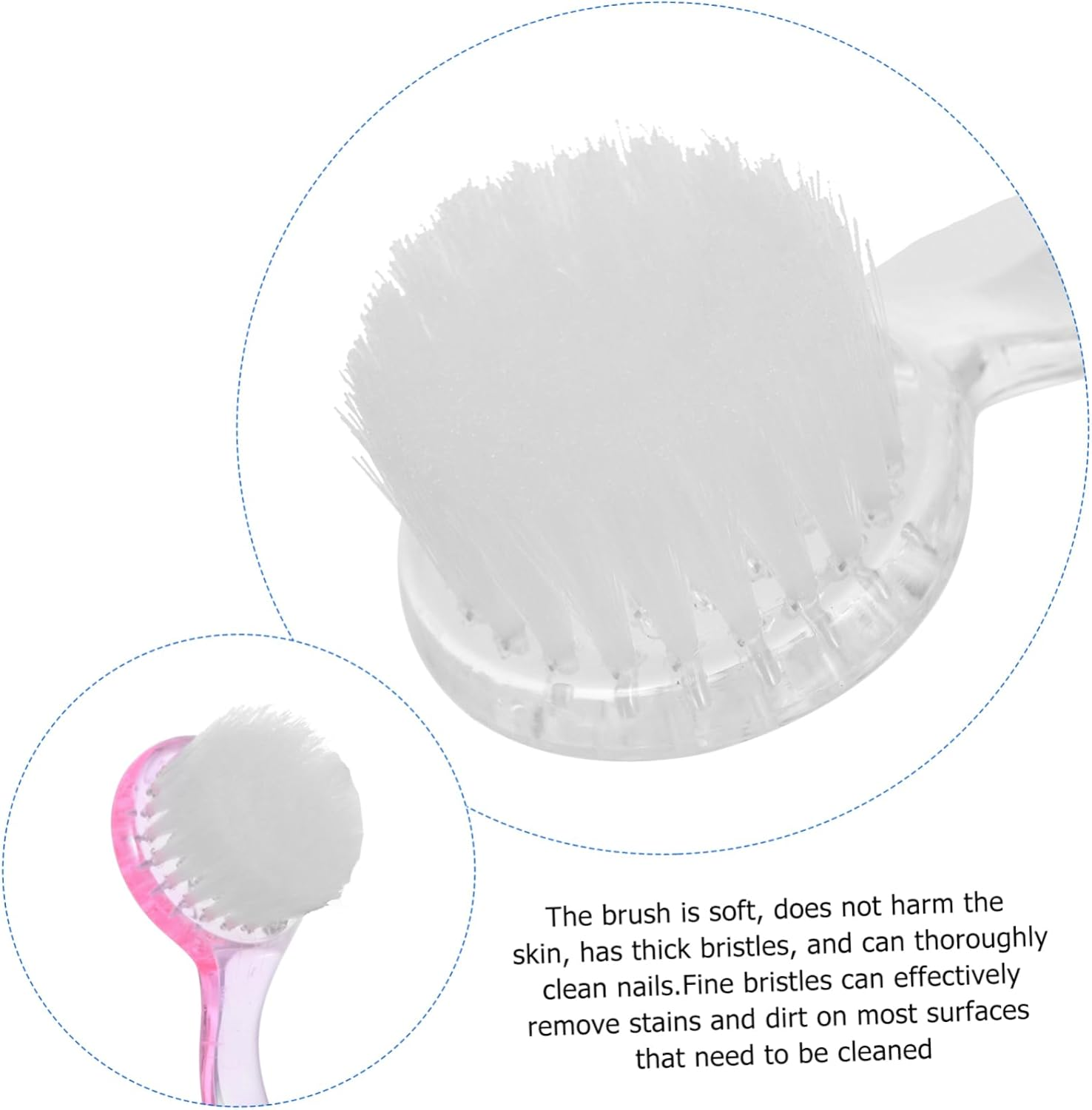 HAPINARY 4Pcs Nail Brush Dust Brush Soft Bristles Long Handle for Easy Nail Cleaning image number 4