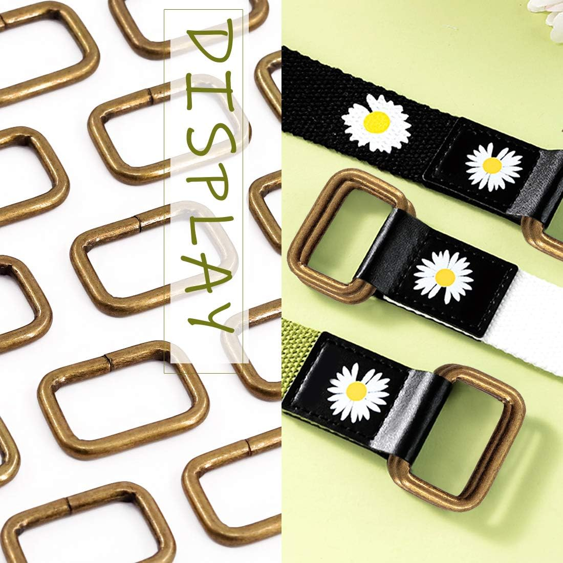 Swpeet 60Pcs 1 Inch / 25Mm Heavy Duty Metal Ring Buckle Webbing Belts image number 6