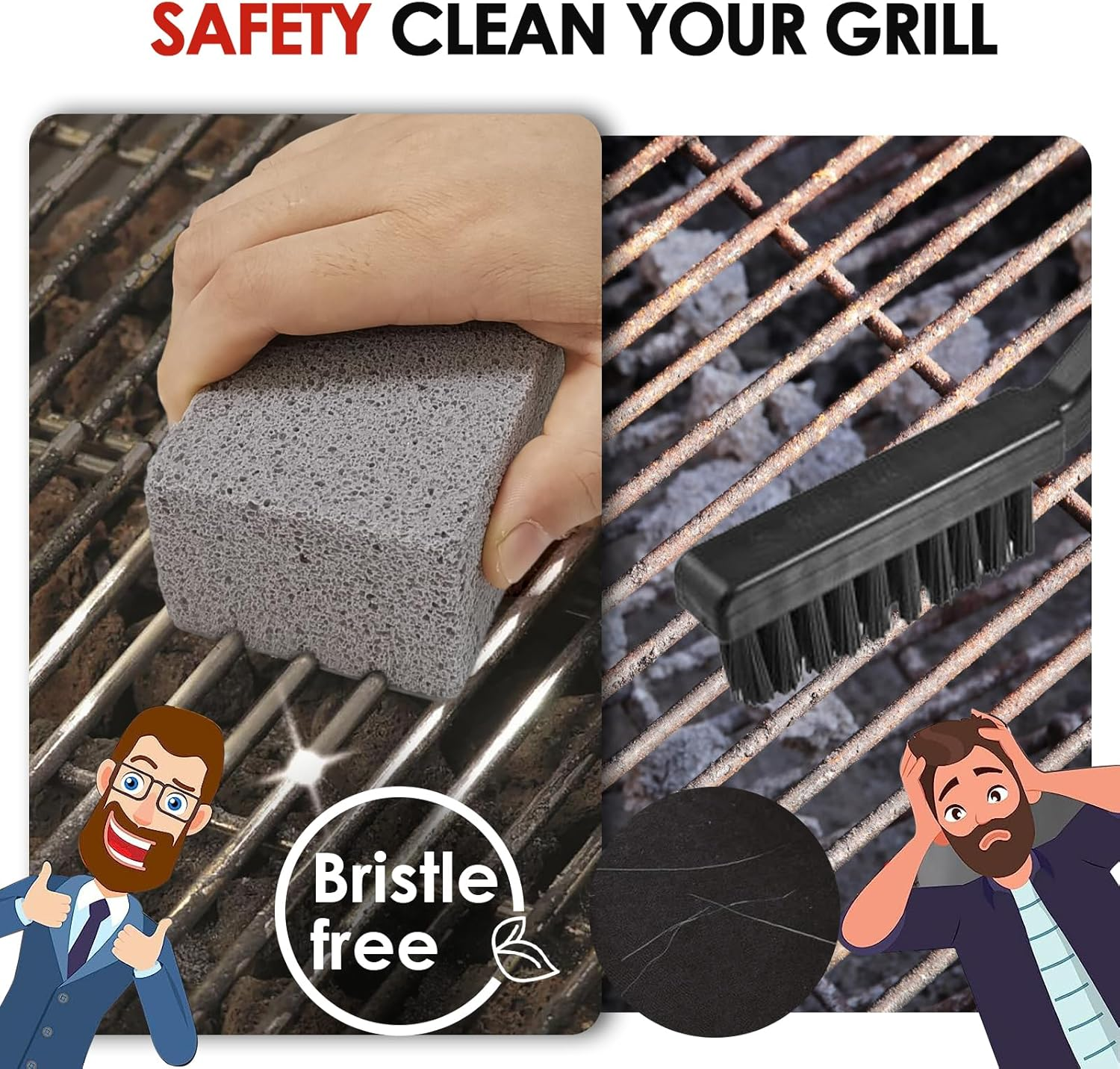 8 Pack Grill Griddle Cleaning Brick Block, Dense Griddle Bricks, Heavy Duty Grill Cleaning Stone Bricks for Removing BBQ Grills, Pool, Sink image number 4