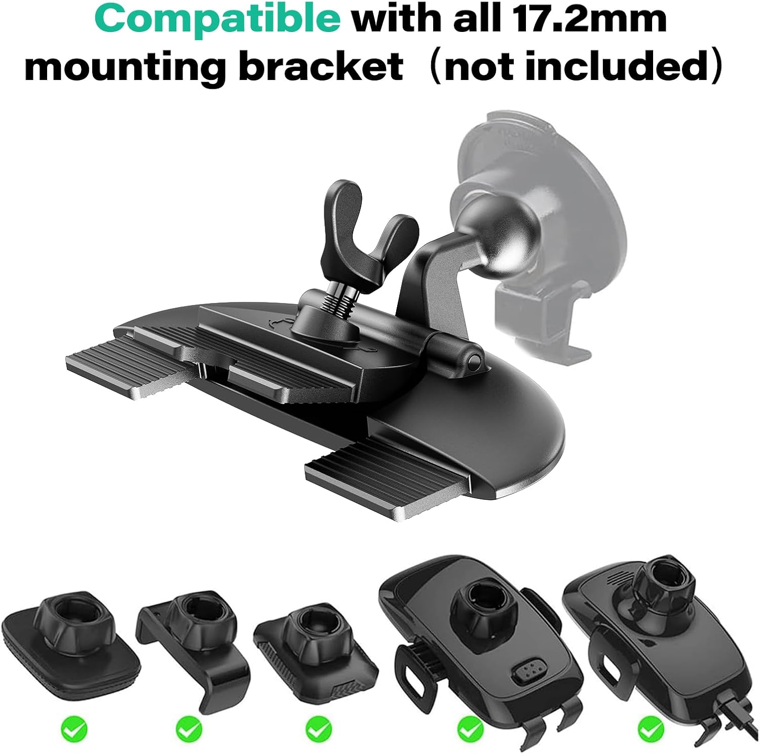 Replacement CD Player Phone Mount Base Car Phone Holder Part, 17.2Mm Ball Joint CD Slot for Phone Mount Holder, Magnetic Mount Accessories [Base Only] image number 5