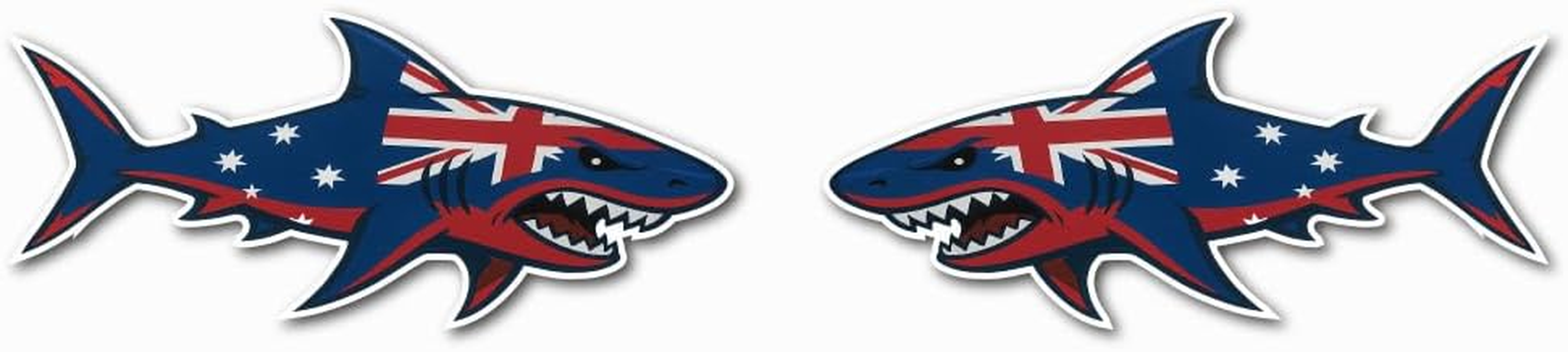 Australian Flag Shark Decal Stickers &ndash; Pair of 20Cm Vinyl Car Stickers | Weatherproof, Bubble-Free, Easy Peel & Stick | Aussie Flag Shark Design for Cars, Utes, Toolboxes, Windows & More image number 5