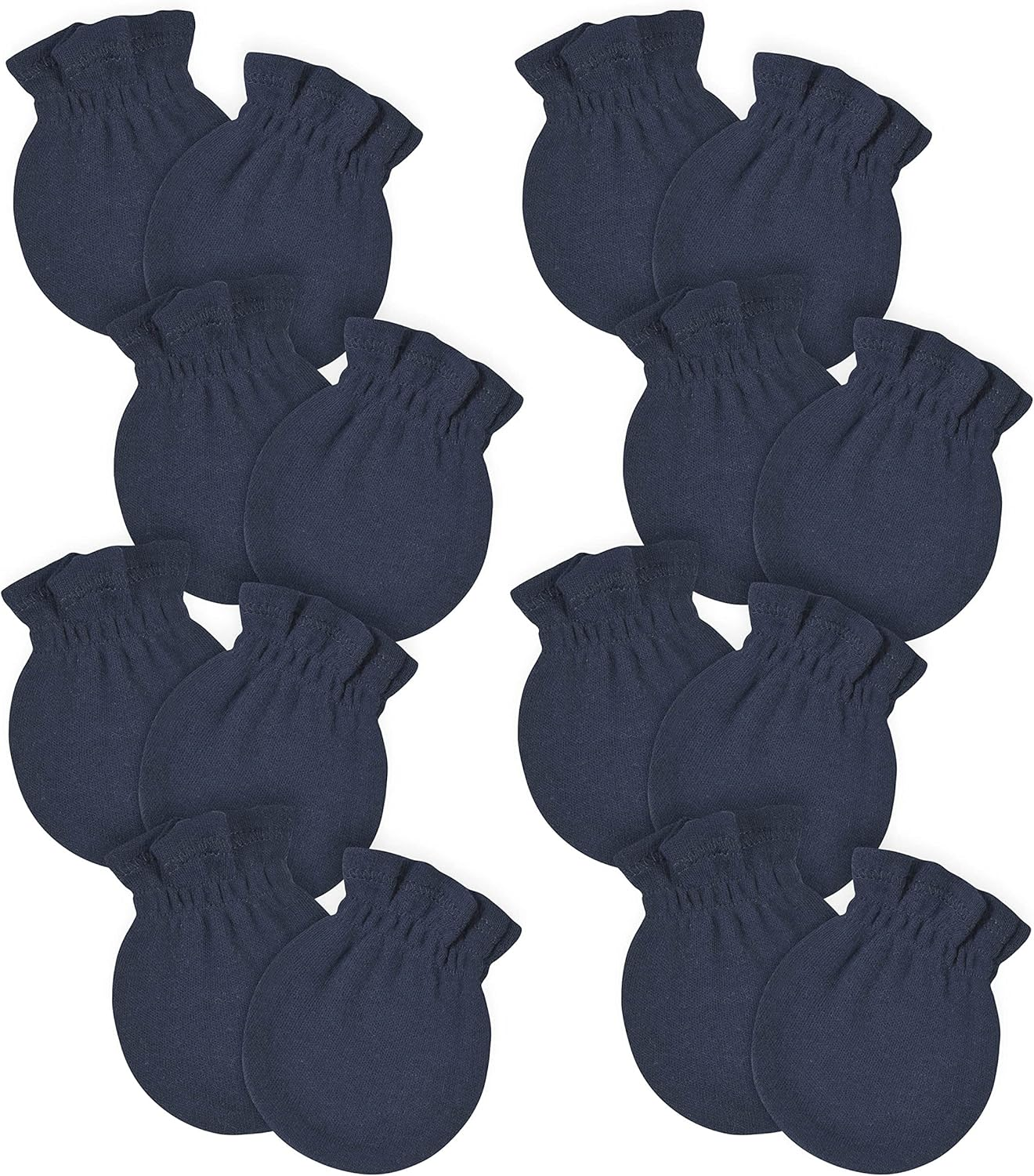 Gerber Baby Girls' 8-Pack and 12-Pack No Scratch Mittens, Navy