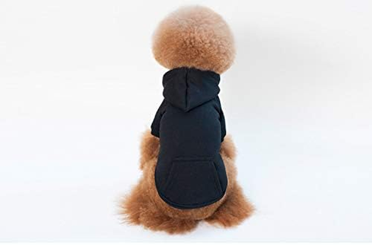 Pet Basic Hoodie for Dogs Pet Hoodie Dog Supplies (Black, XL) image number 4