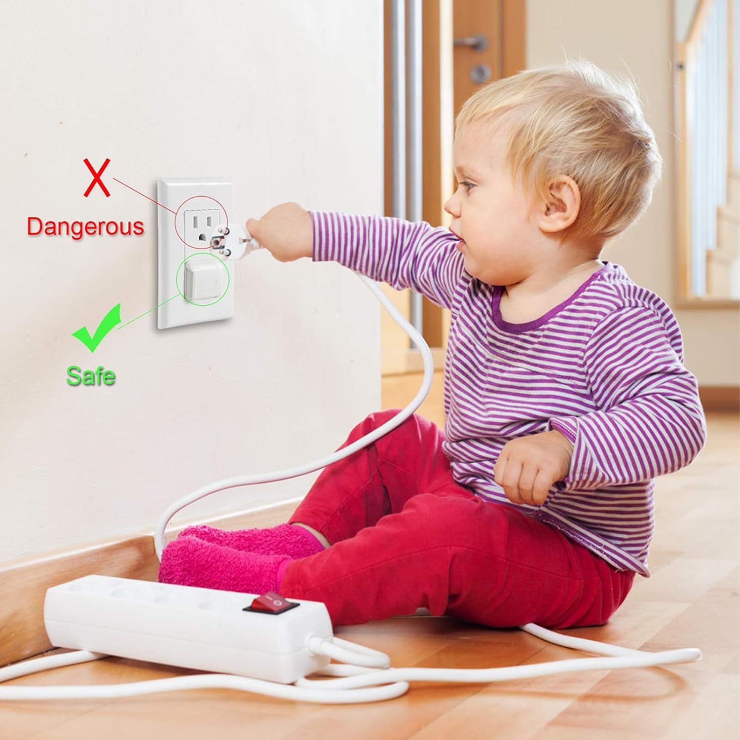 Chucai Outlet Covers 10-Pack, Baby Proofing Outlet Plug Covers AU 3-Prong, Socket Protector Cap to Prevent Your Child from Power Shock Hazard image number 1