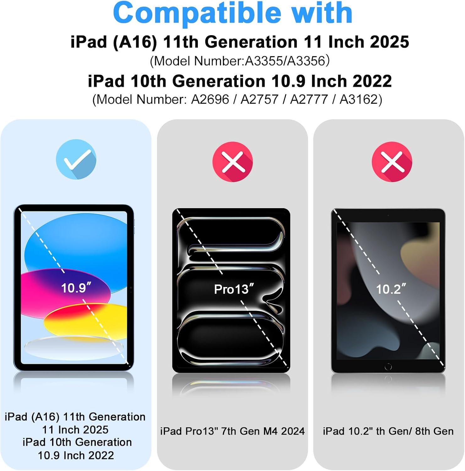 Avakot 2 Pack Ipad 10Th Generation Screen Protector Tempered Glass Screen Protector for Ipad 10.9 Inch 2022 Ultra Thin Tempered Glass Film for Ipad 10 Gen Touch Sensitive Anti-Scratch image number 3