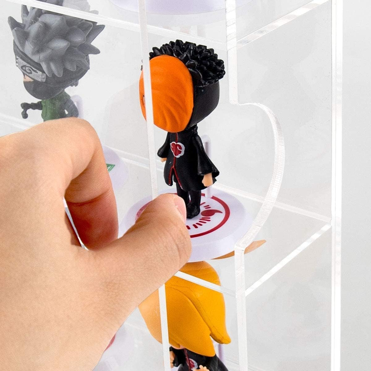 Acrylic Display Case Clear Showcase Cabinet with Door Wall Mounted Collection Shelf Dustproof Box Organizer for Mini Toys , Collections, Stone, Amiibo.Suit for Figures within 3 Inch Height image number 2