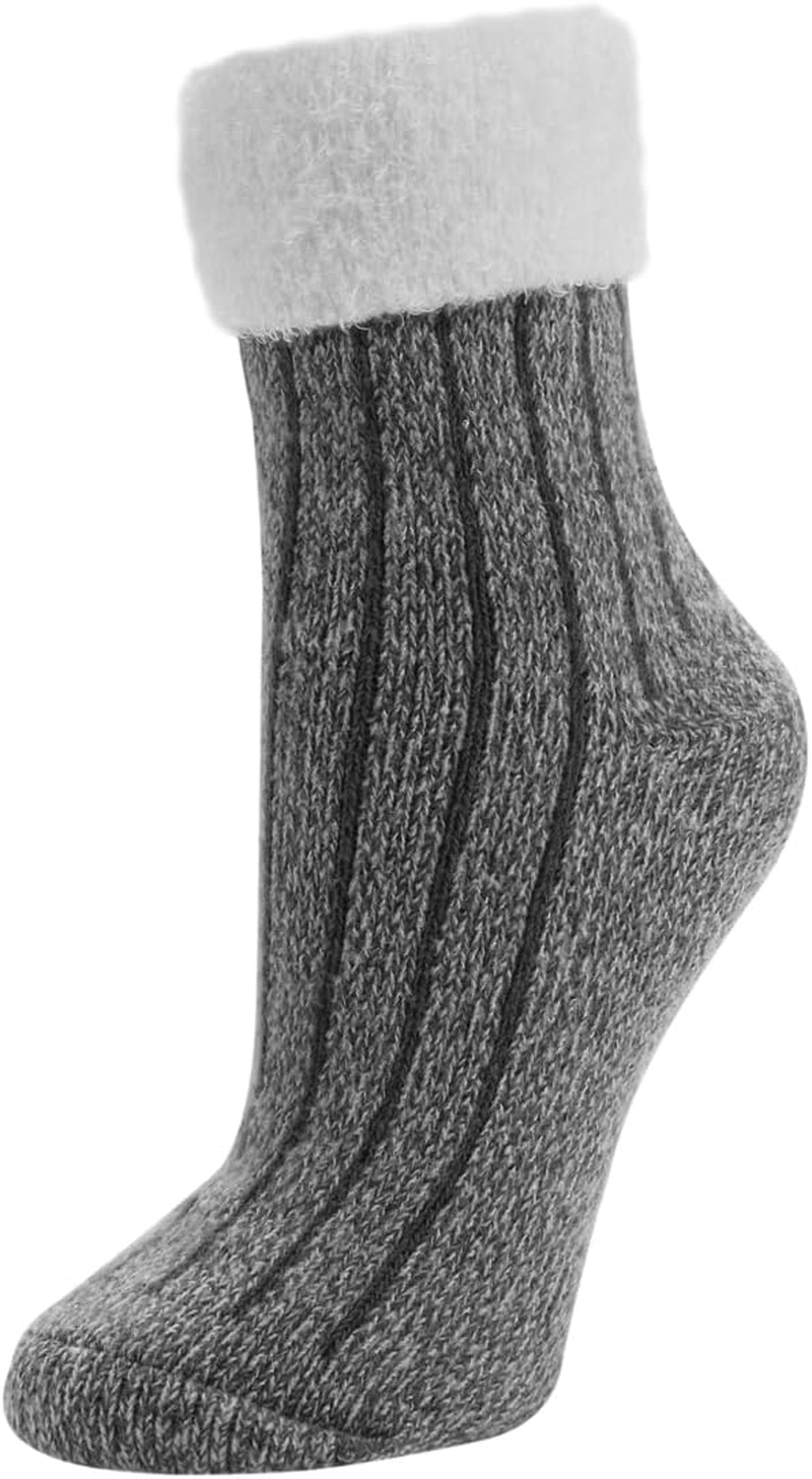 Sof Sole Sofsole Women'S Fold/Over Crew Cozy Slippers Socks