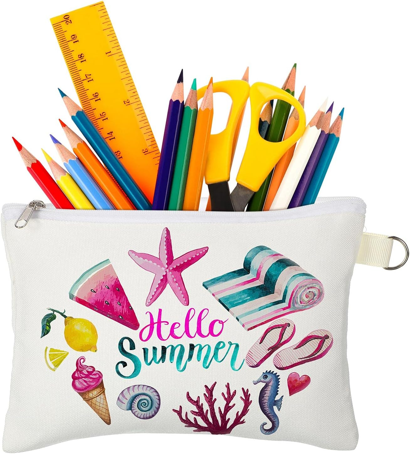 Cosmetic Bags Multipurpose Sublimation Blanks DIY Heat Transfer Makeup Bags Iron on Transfer Zipper Canvas Pouch Toiletry Pouch Pencil Bag for Multi-Functional Travel DIY Craft School (12)