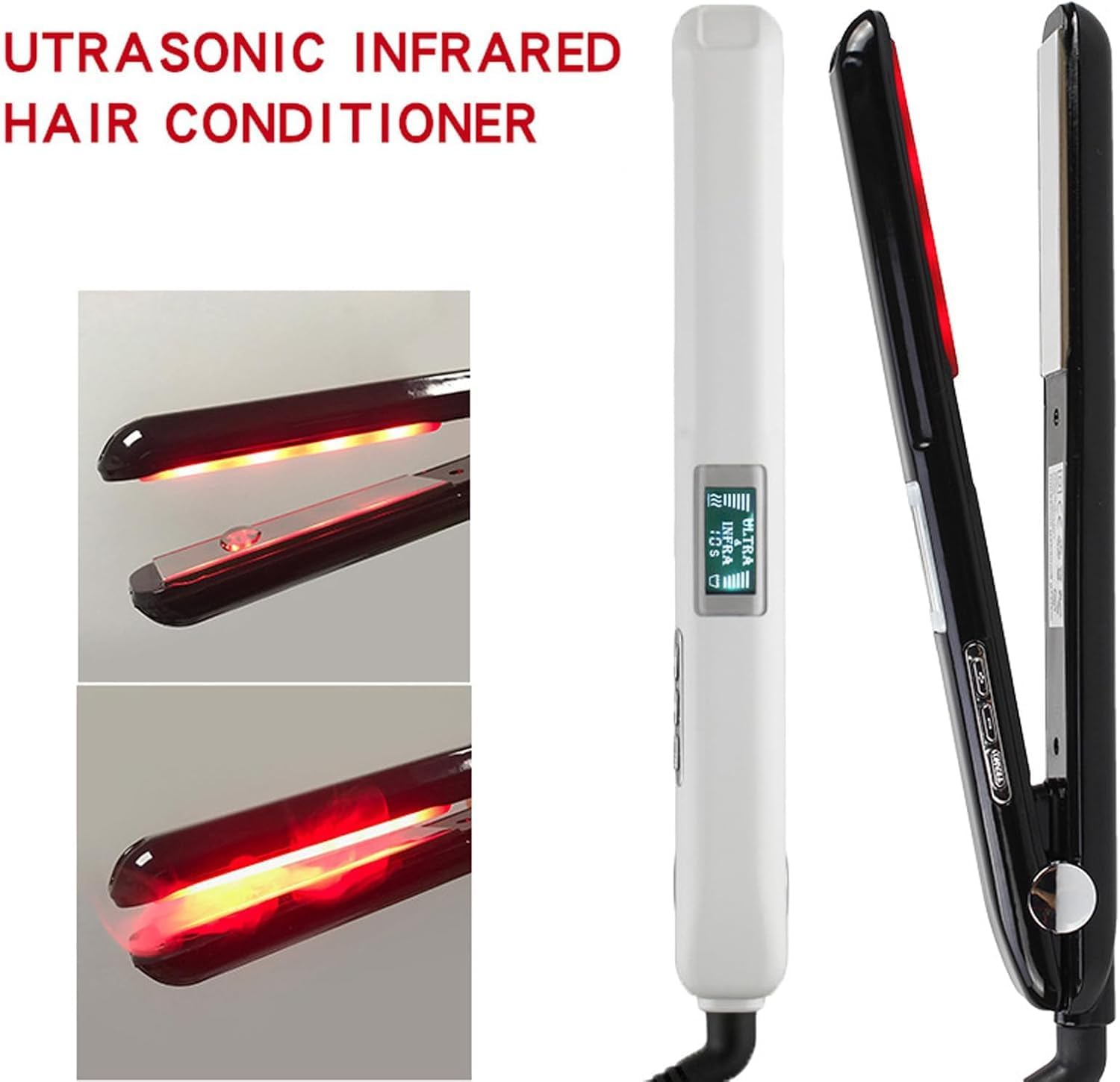 Auraleus Cold Iron Hair Infrared, Auraleus Cold Iron.Infrared Hair Straightener,Auraleus Hair Cold Iron - White image number 3