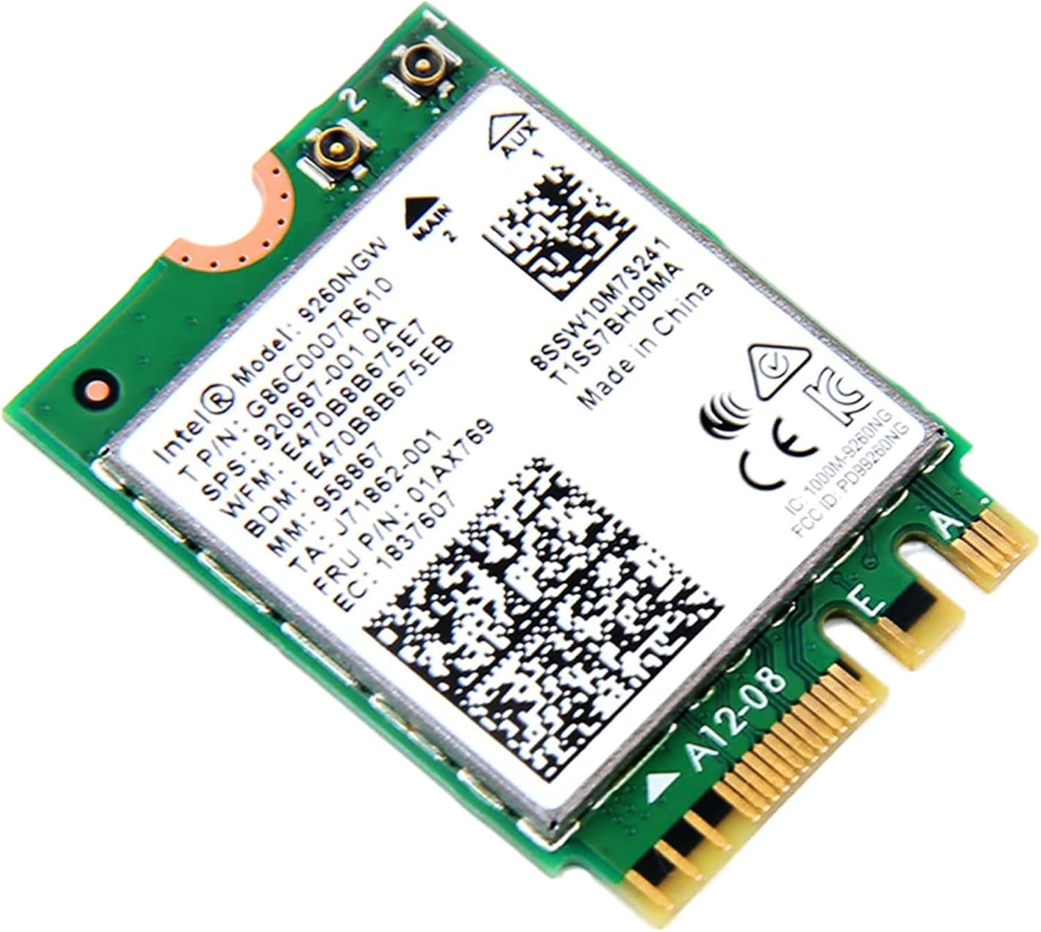 Dual Band Wireless 9260 AC Wifi Card | Wireless Network Card 9260NGW 1.73Gbps Bluetooth 5 Suitable for Phone Windows 10 64 Bit * Google Chrome Operating System Linux (9260 M2) image number 2