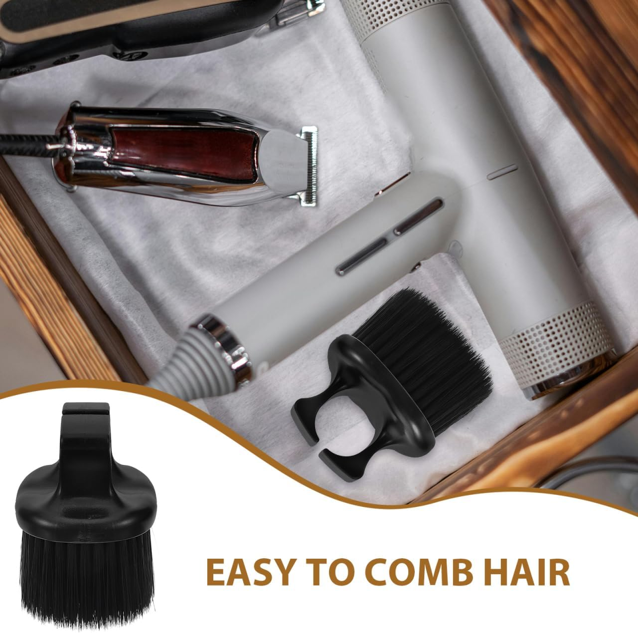 Ipetboom Hair Cutting Brush Hair Cleaning Brush Hairdressing Neck Brush Multi-Purpose Hairdressing Tool image number 3