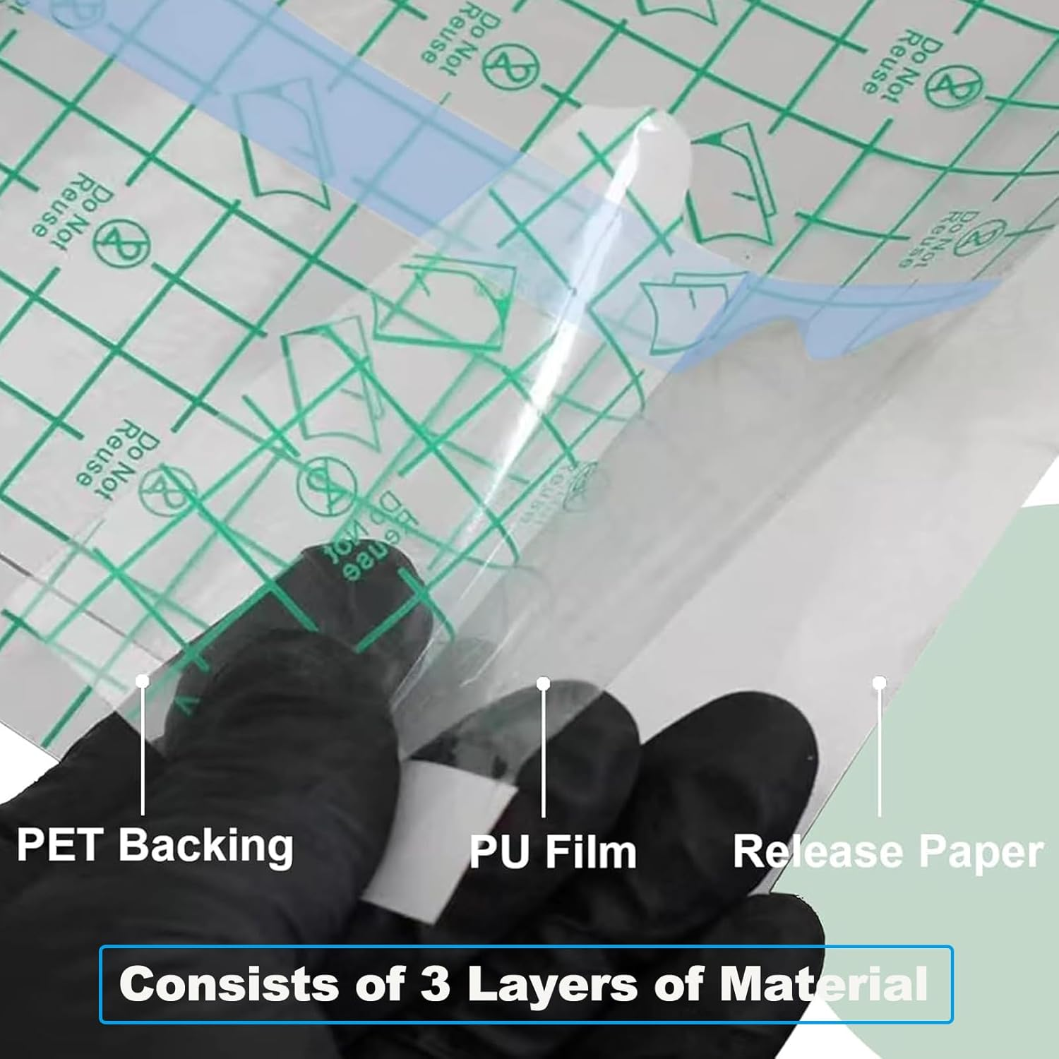 Yuelong Tattoo Aftercare Bandage 10&rdquo; X 2.2 Yd Waterproof Transparent Film, Second Skin Tattoo Cover up Patch Tattoo Protection Film for Artists, Studios & Fast Healing image number 1