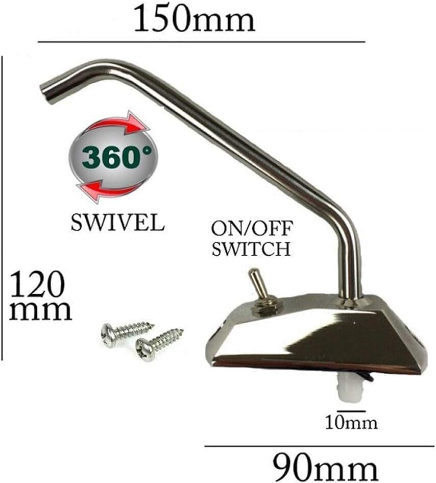 12V Water Pressure Pump 4.3 L/Min 1.1 GPM 35 PSI - RV Marine Boat with 360&deg;Spin Faucet image number 5