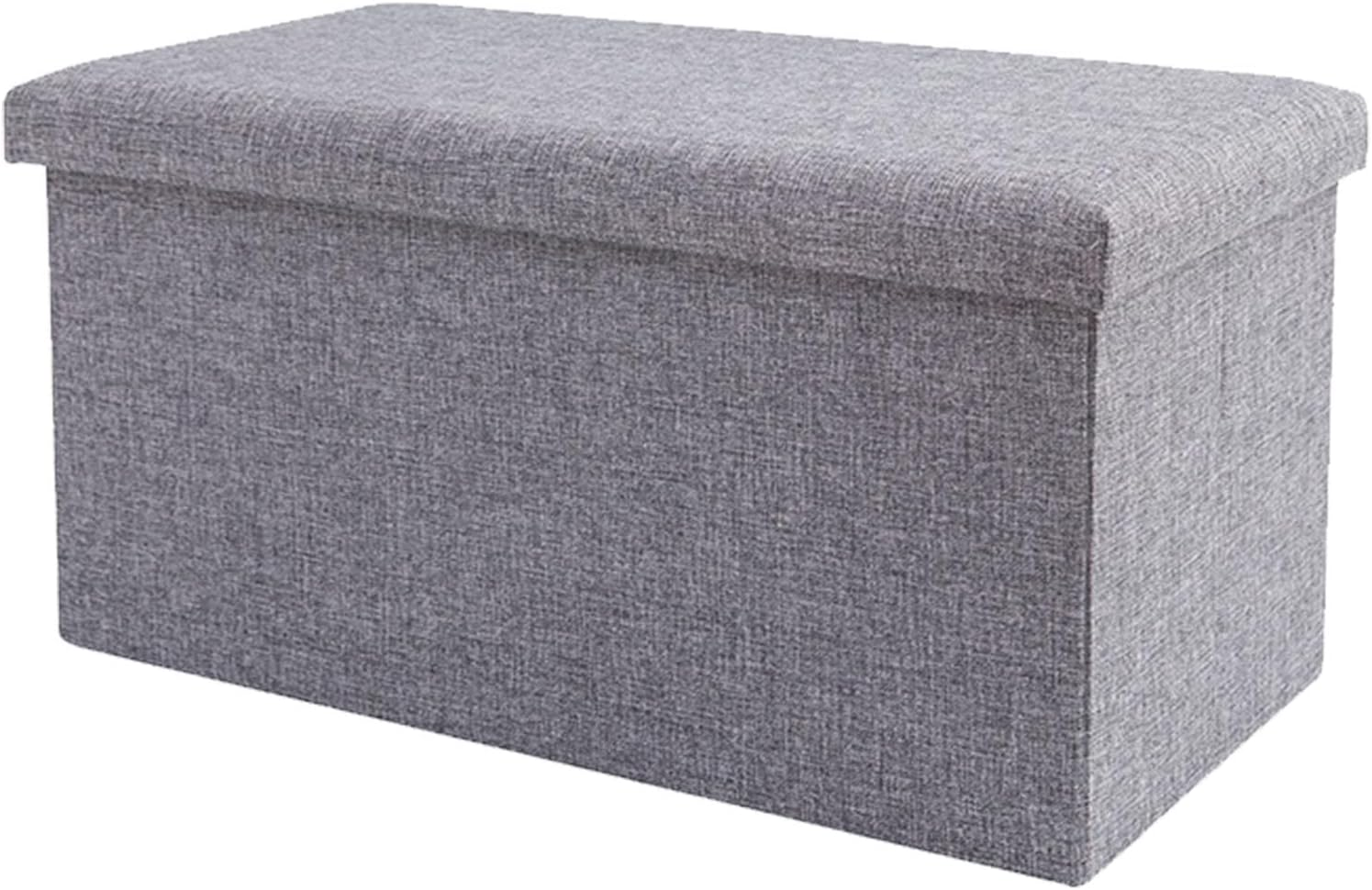 Storage Footrest, Space-Saving Ottoman with Storage, Foldable Fabric Stool for Bedroom or Living Room (Small 13.5X18.5Cm) image number 3