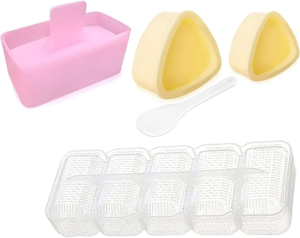 5Pcs Sushi Making Kit Meat Press Musubi Maker Molds, Triangle Onigiri Rice Mold Triangle Sushi Mold Form Onigiri Rice Molds