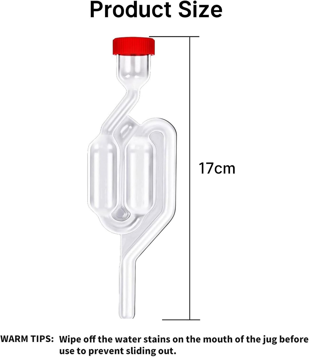 Lyvixora 3 Sets Twin Bubble Fermentation Airlock - Premium Brewing Airlocks for Home Beer, Wine & Pickle Making, with Non-Return Valves, Essential Home Brew Accessory