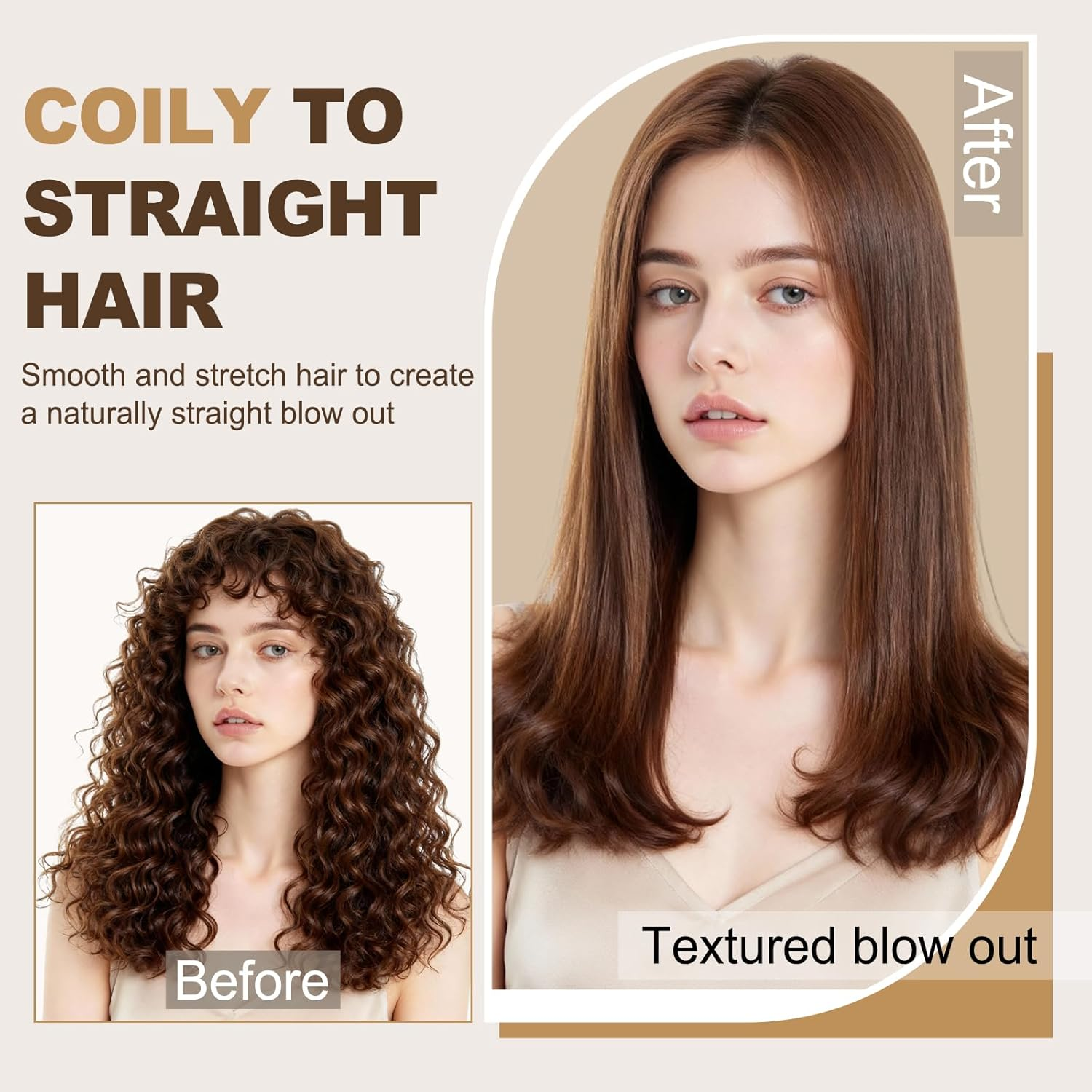 Hair Smooth Attachment for Shark Flexstyle, Gentle Airflow Smooth Nozzle for Shark Flex Style HD400 Series, Hair Straightener Styling from Curly Coily Wet to Straight Smooth Sleek Shiny Hair image number 5