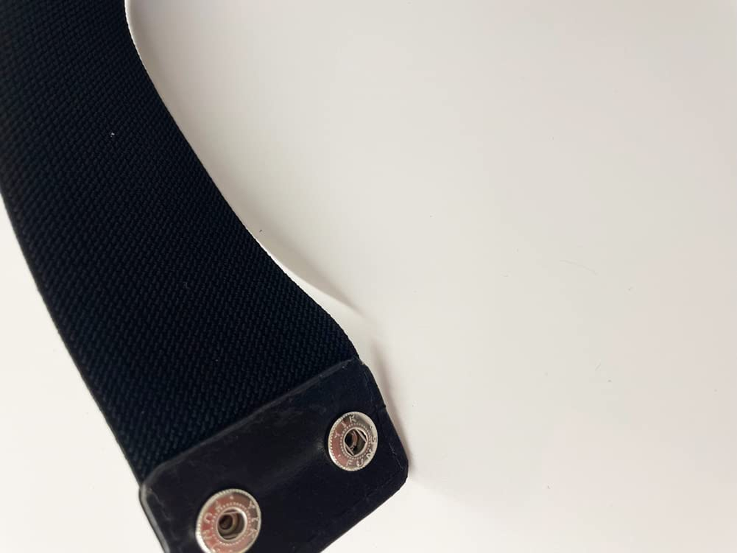 Elastic Wide Waist Cinch Belt for Women - Vintage Stretchy Waistband for Dresses, Woven Corset Belt, Black image number 3