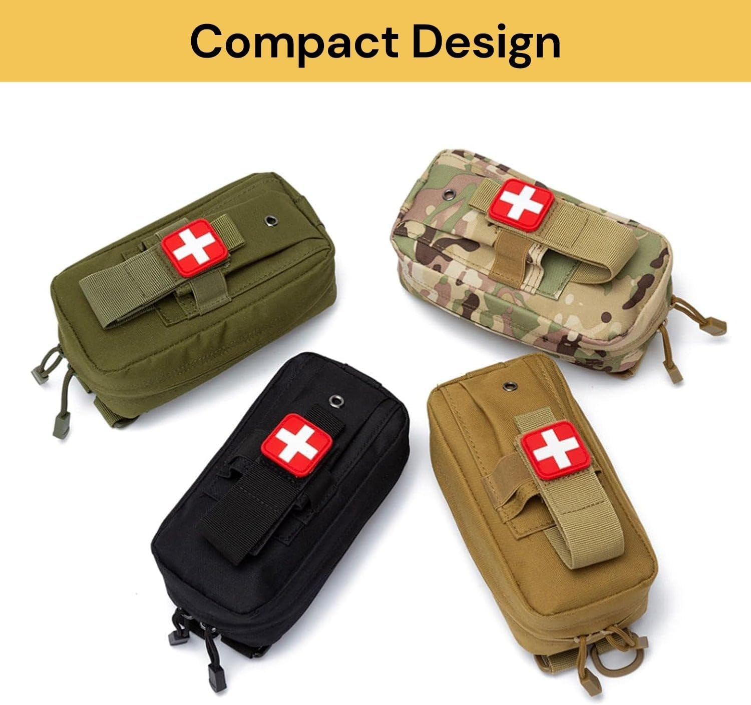 EZONEDEAL Tactical Molle Pouch - Rip-Away Design First Aid Bag, Medical EDC Drop Bag for Hunting, Camping, Outdoor Sports - Utility Pouch Carlebben image number 1