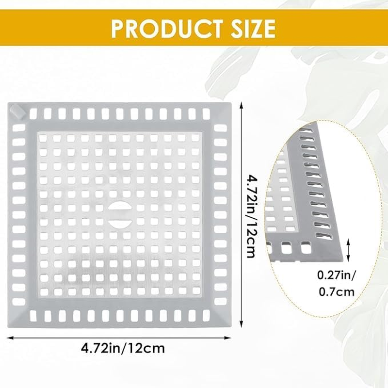 2 Pack Shower Drain Strainer Hair Catcher 4.8Inch Stainless Metal Silicone Strainer Filter Cover Protector Bathtub Stopper for Bathroom Kitchen Floor Drain (White) image number 1