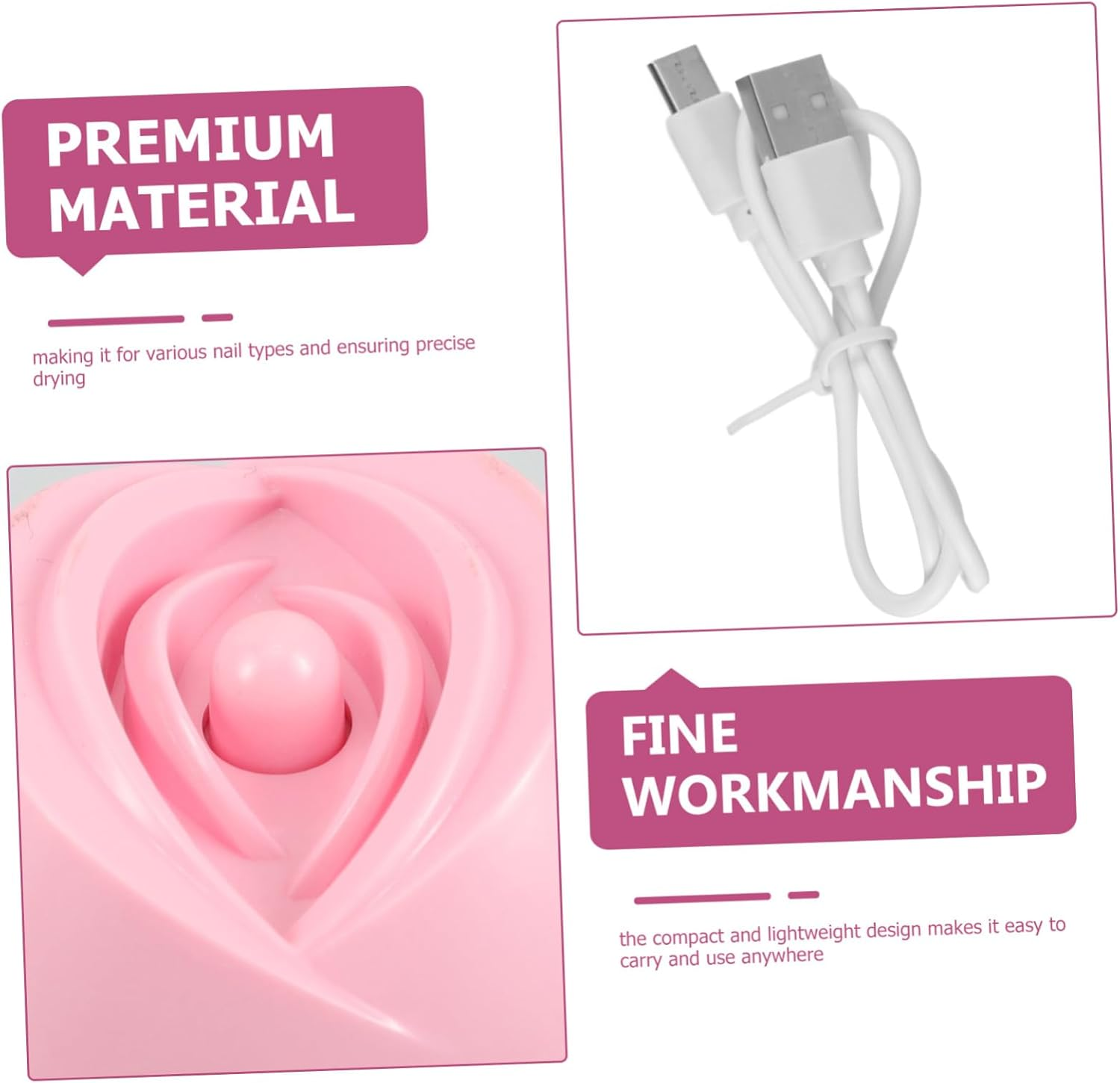 WEKADRIN Usb Portable Nail Dryer Mini Gel Nail Lamp for Single Finger Curing Stylish Design Convenient Usb Powered Manicure Accessory for Quick Drying image number 4