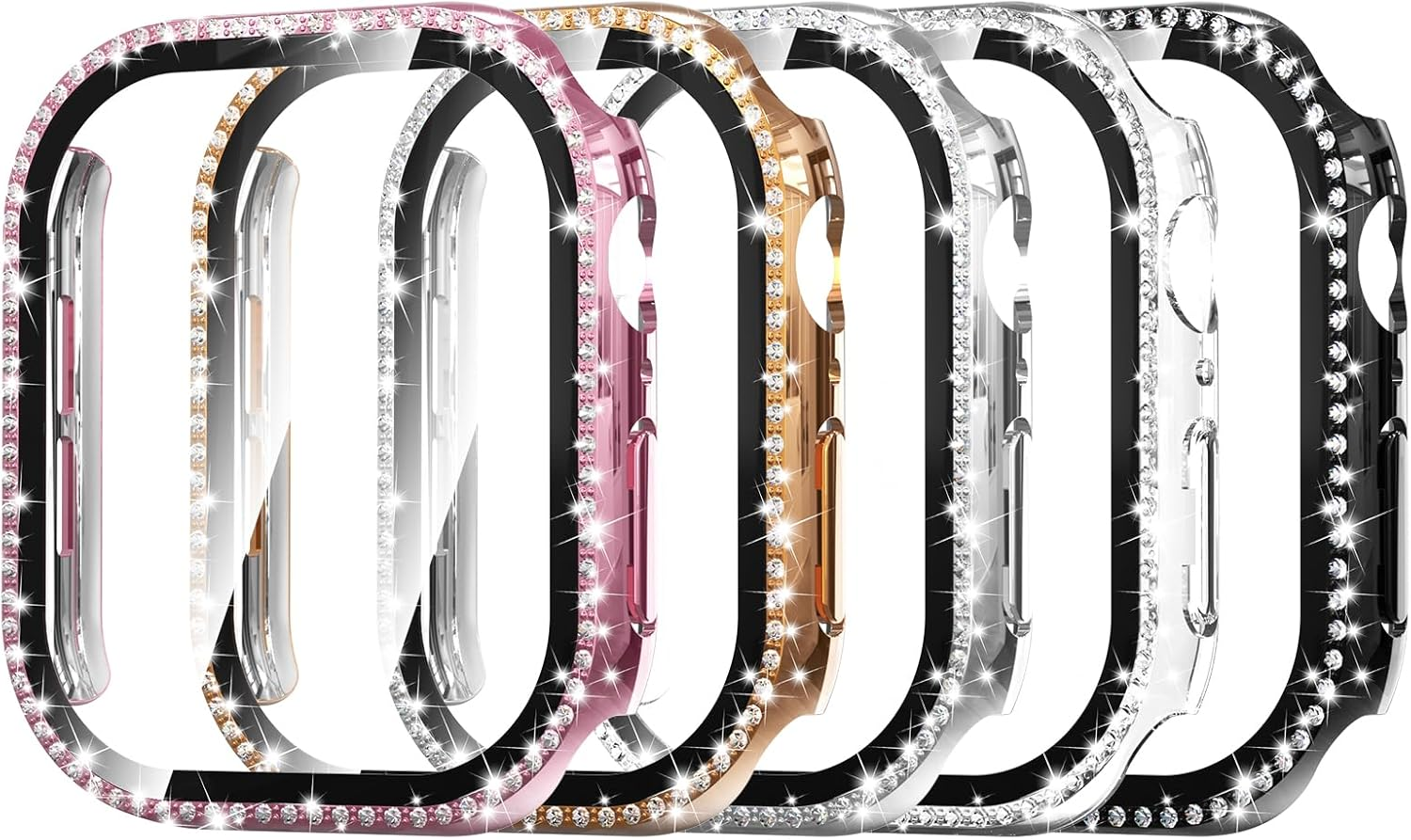 Simpeak 5 Pack Bling Screen Protector Case Compatible with Apple Watch 38Mm 42Mm 40Mm 44Mm 41Mm 45Mm Series 10 42Mm 46Mm, Protector Case Replacement for Iwatch Series 10 9 8 7 6 SE 5 4 3 2 1 (44Mm) image number 3